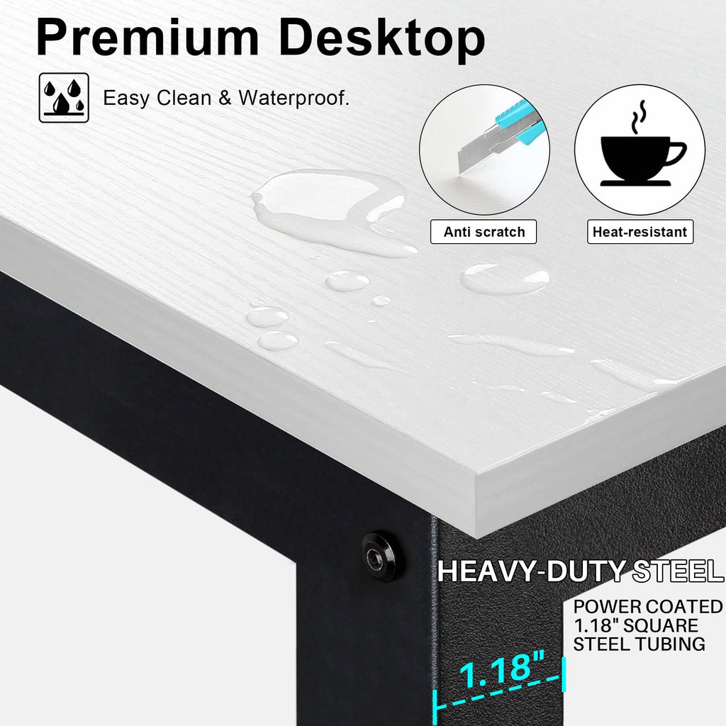 White Computer Desk with Hutch and Shelves X289