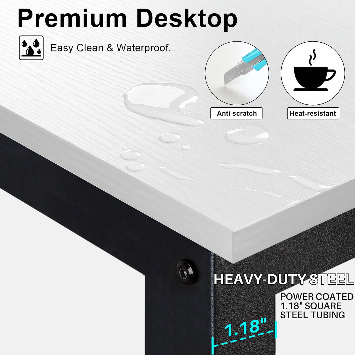 White Computer Desk with Hutch and Shelves X289