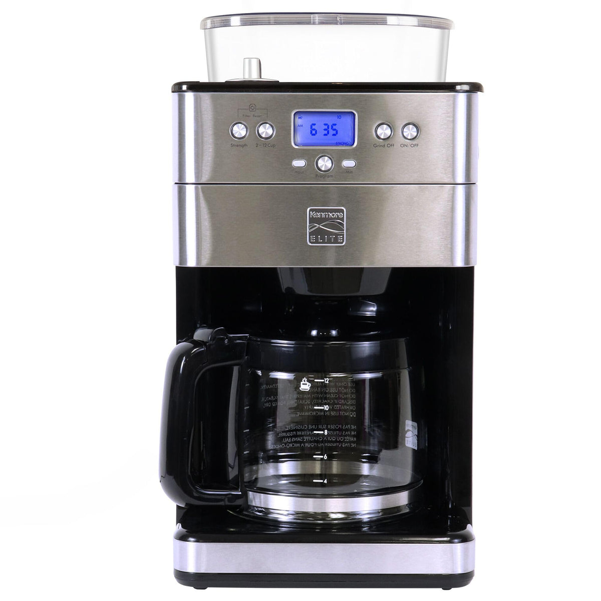 Grind and Brew 12 Cup Programmable Coffee Maker with Burr Grinder J25389