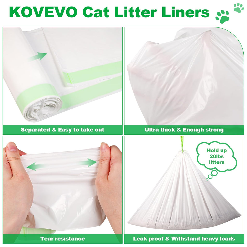 100 PCS Jumbo Cat Litter Box Liners 36"x19" H611827