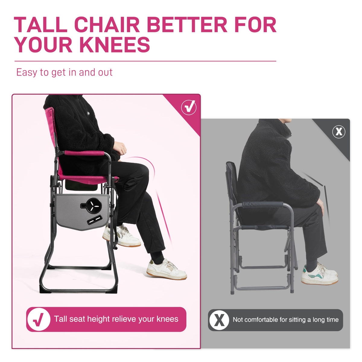 Portable Tall Camping Chair V966324