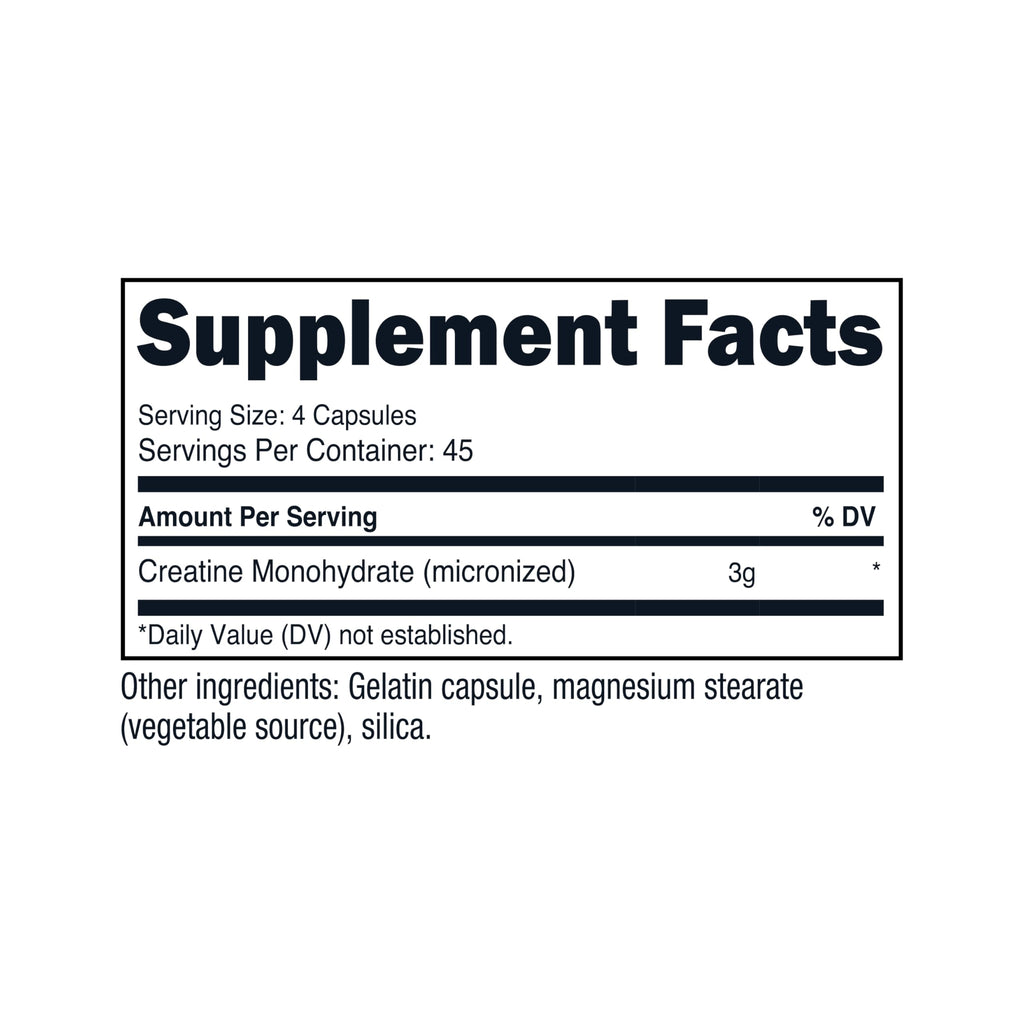 Creatine Monohydrate 3,000mg 180 Capsules B226