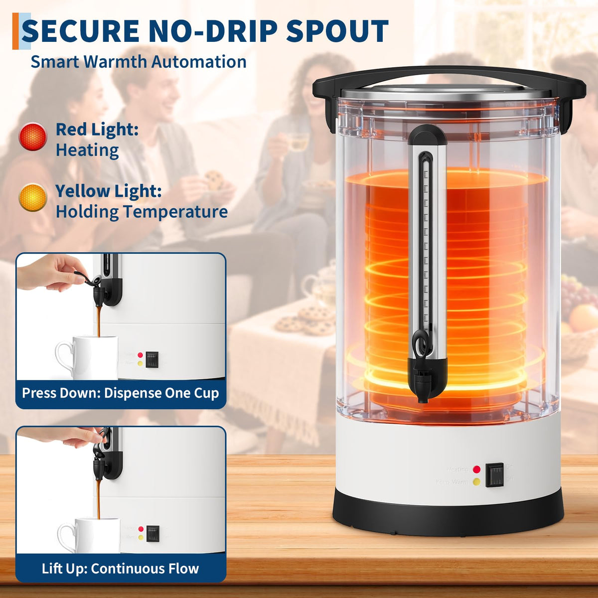 Large Capacity Stainless Steel Electric Coffee Urn F88796