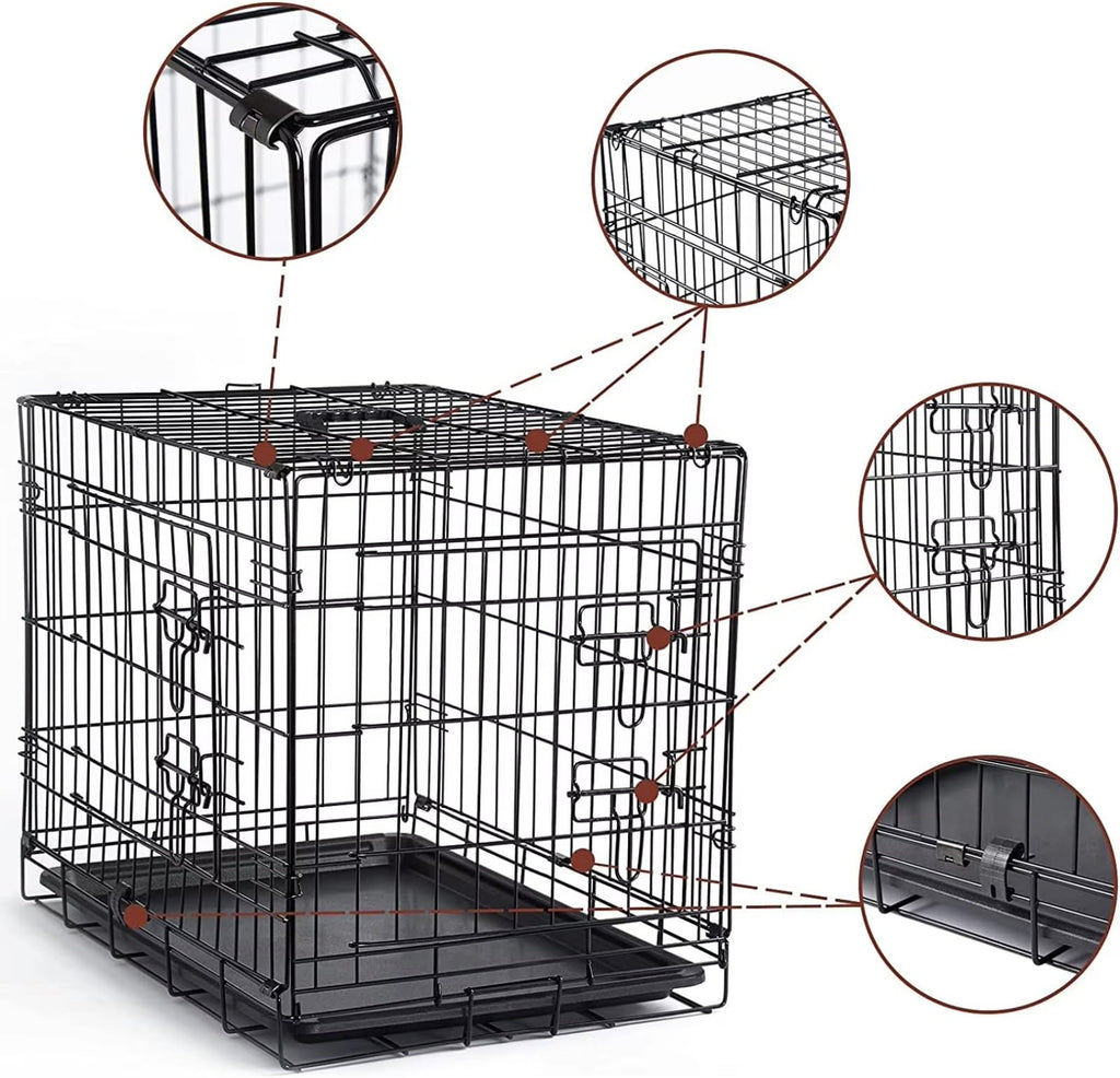 48 inch Portable Folding Dog Crate with Slide Out Tray G415637