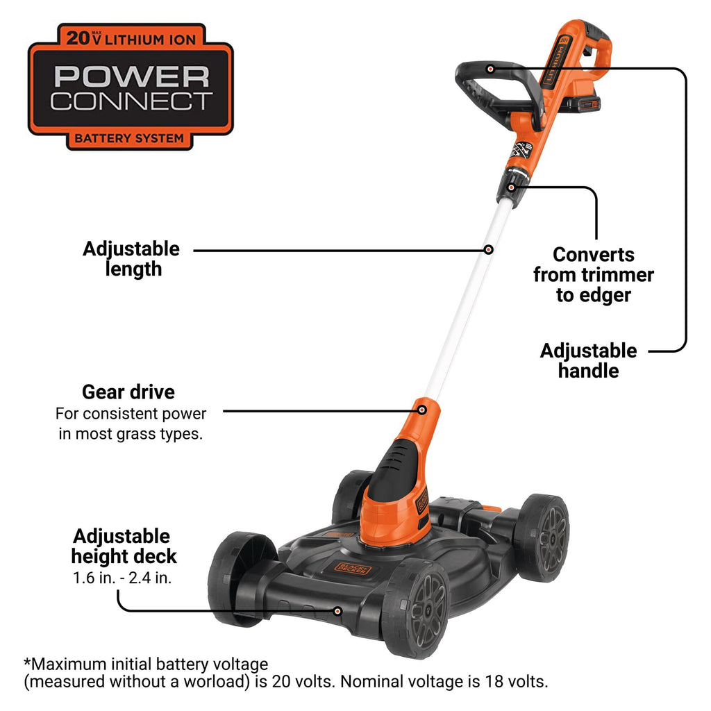 Cordless 3 in 1 Weed Eater, Lawn Edger and Lawn Mower L1214