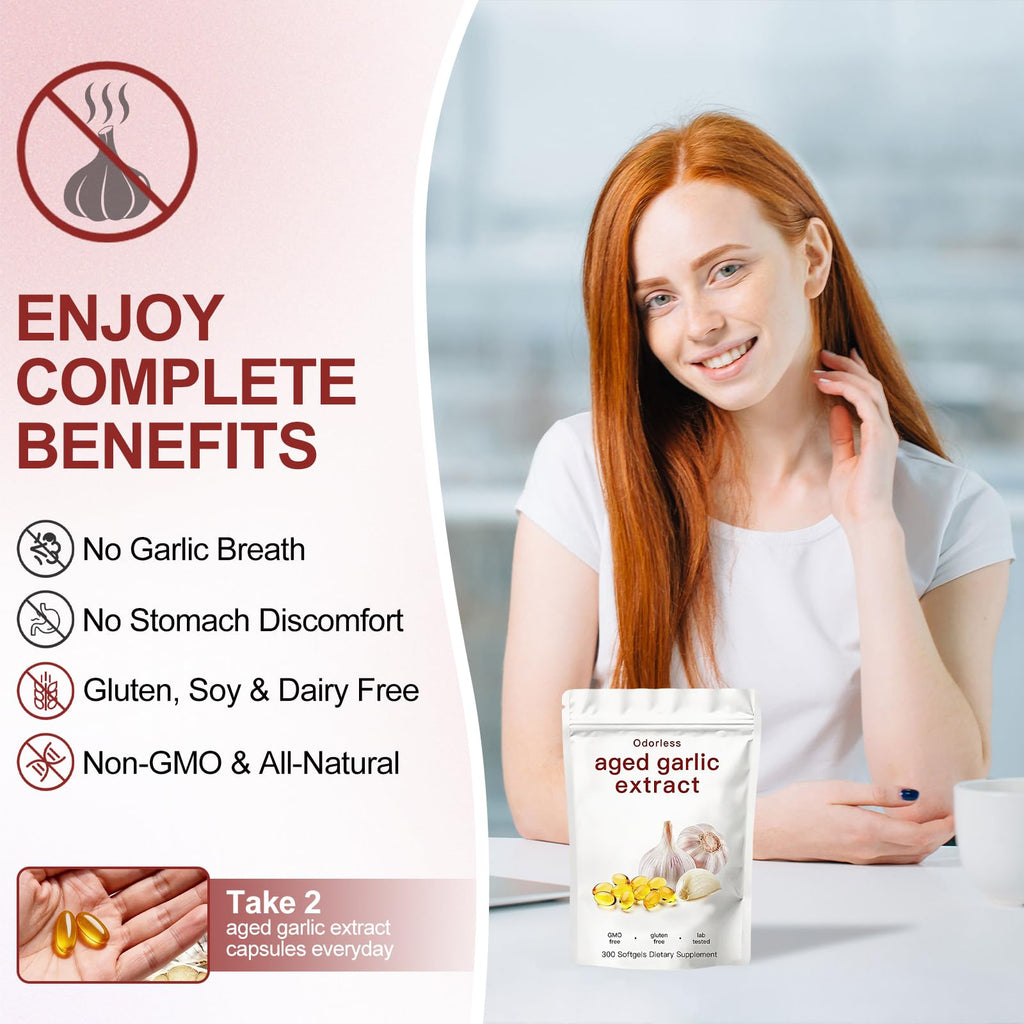 Odorless Garlic Supplement 300 Count Softgels J817982
