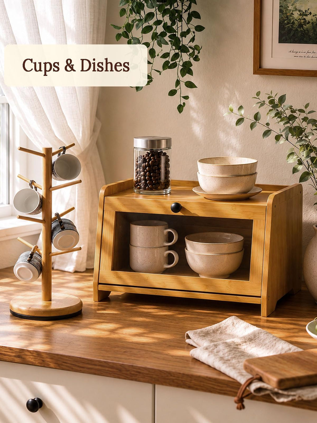 Bread Box with Top Shelf, 1 Tier T323