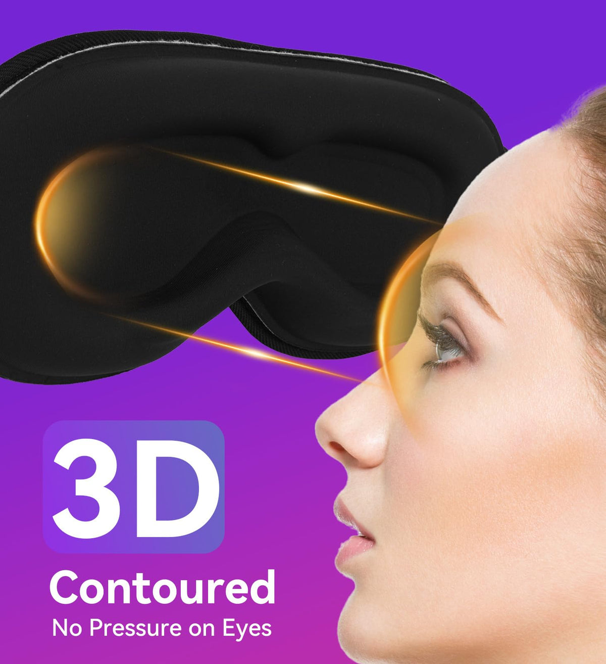 Bluetooth 3D Contoured Sleeping Eye Mask Q45346