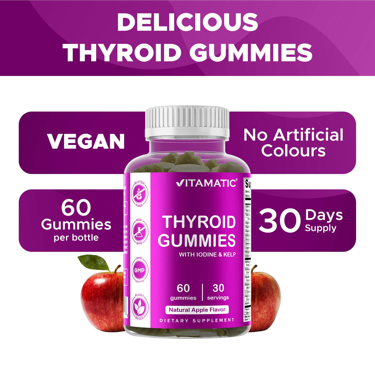 Thyroid Gummies with Iodine & Kelp, 60 Gummies Z63335