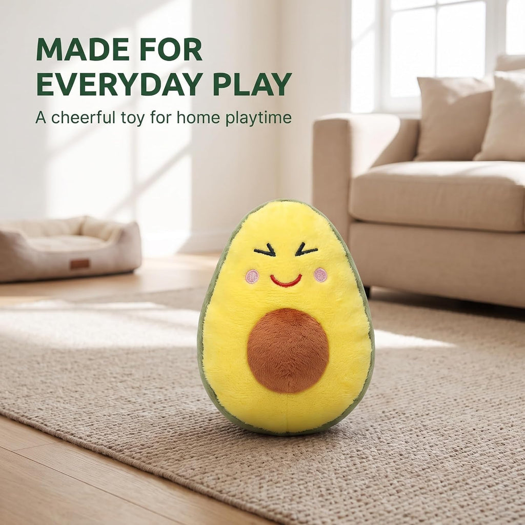 Yellow Soft Plush Avocado Dog Chew Toy J868087