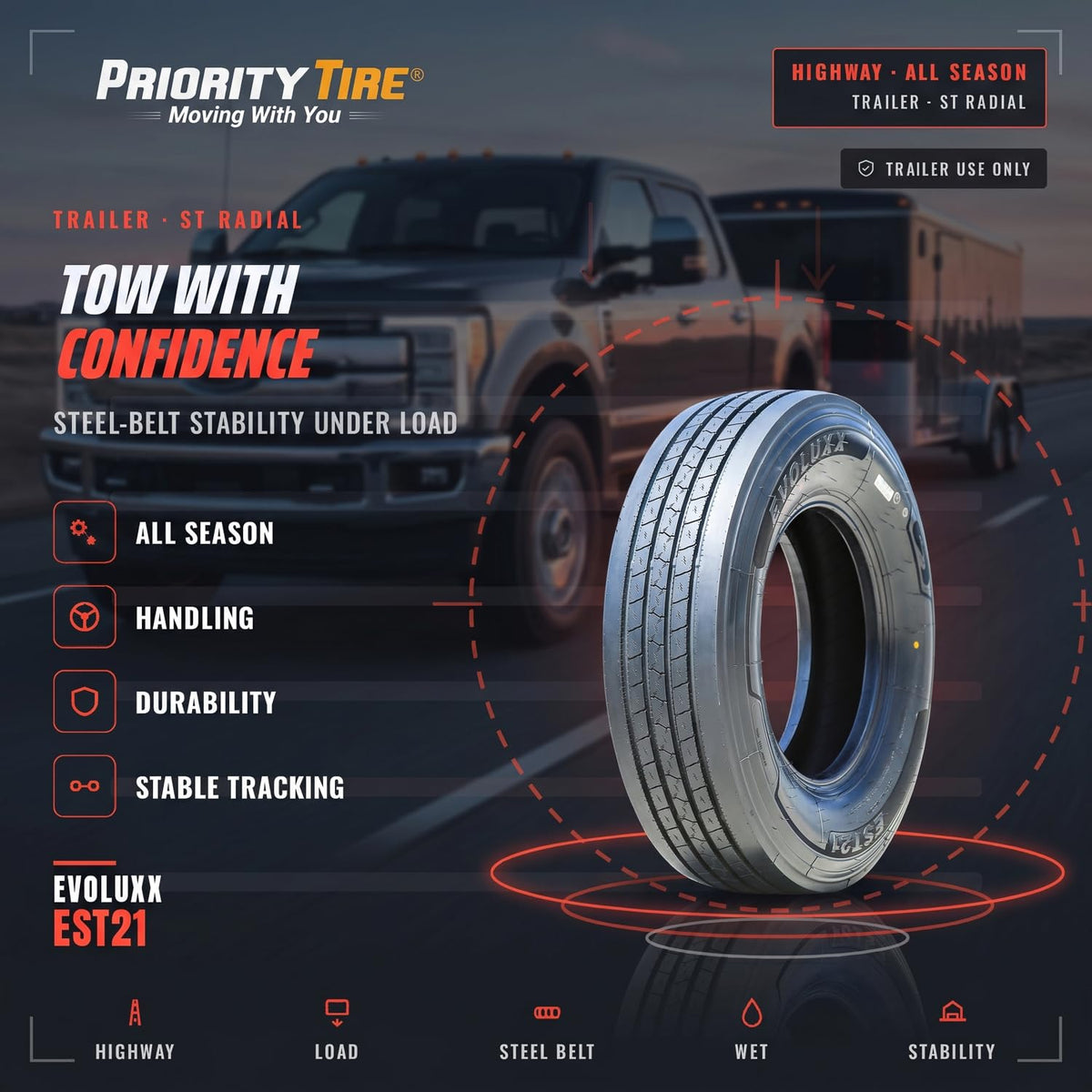 All Season 14 Ply All Steel Tire M28682