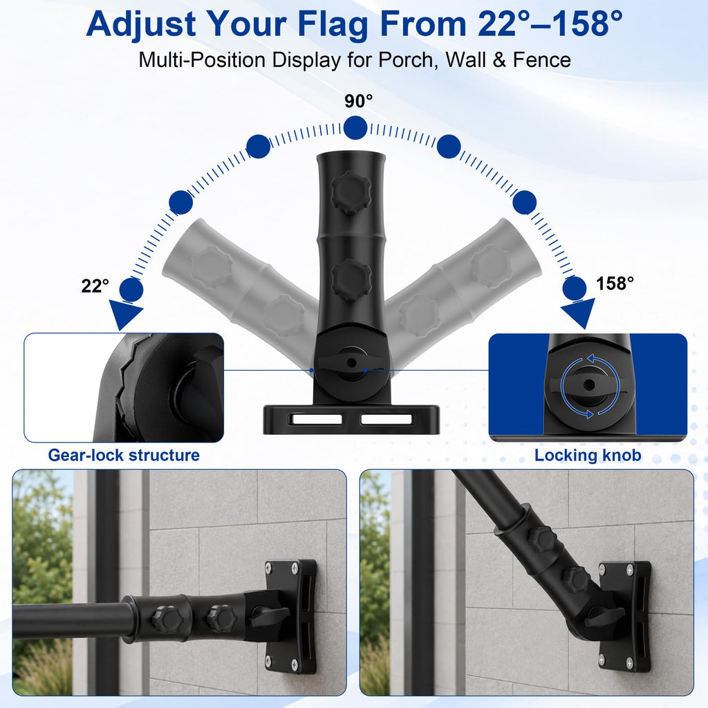 Aluminum Wall and Post Mount Flag Pole Holder V66672