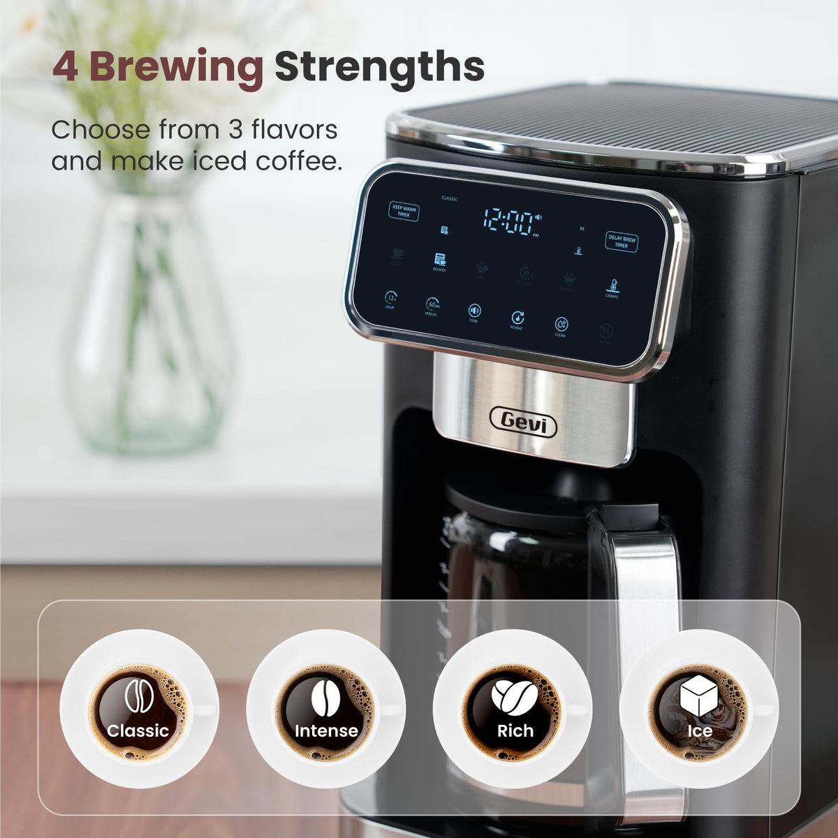 12-Cup Coffee Maker with Glass Carafe S77601