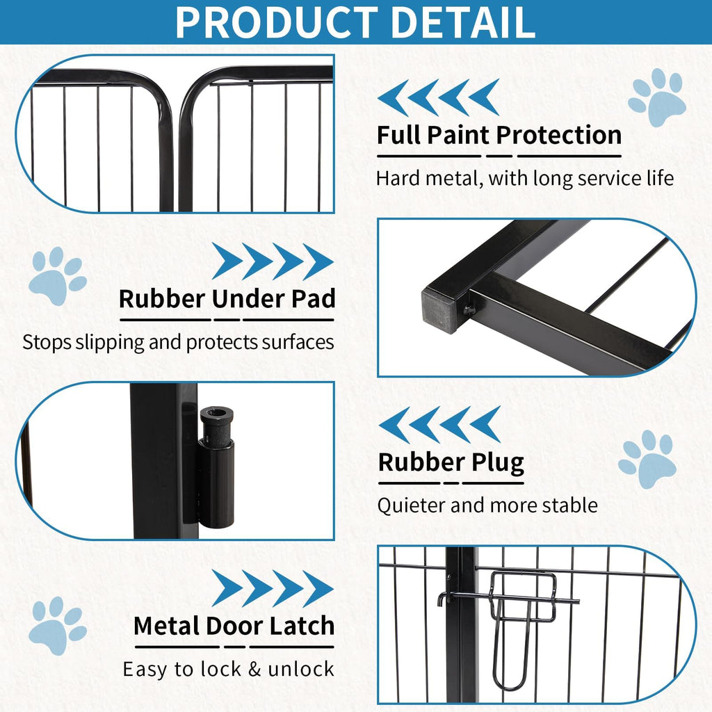 40 Inch 16 Panels Metal Dog Playpen X3414