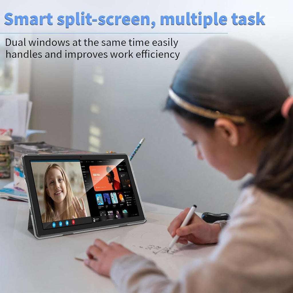 Android 15 Tablet 10 Inch 12GB RAM 64GB ROM 2 in 1 Blue Set Y669