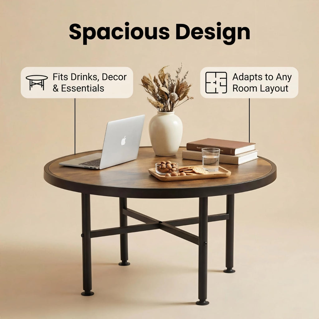Round Wood Coffee Table F573