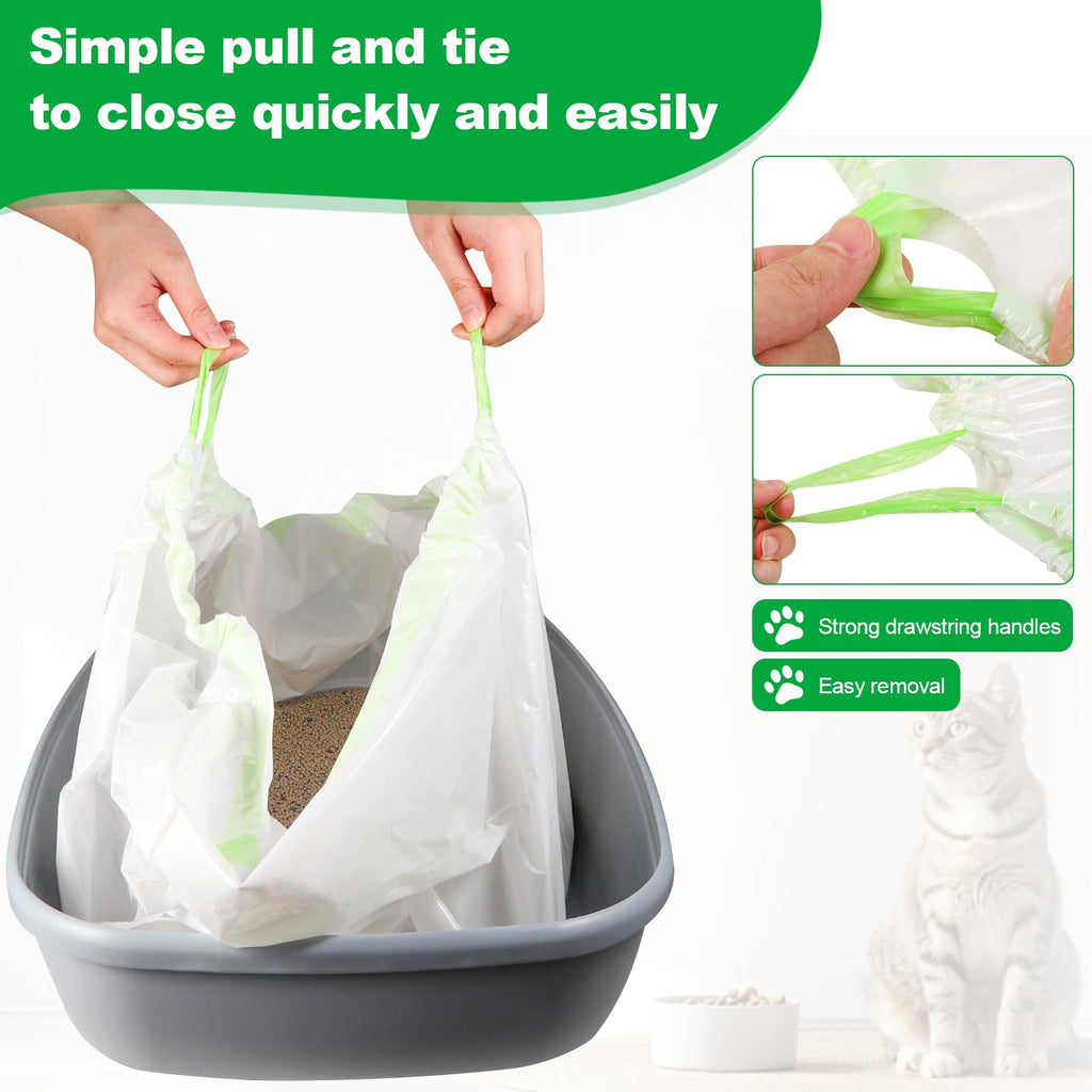 100 PCS Jumbo Cat Litter Box Liners 36"x19" H611827
