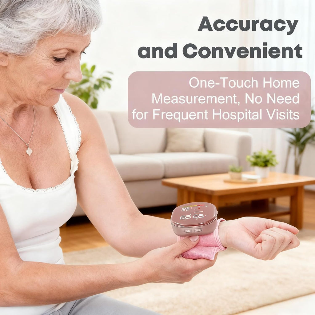 Pink Rechargeable Wrist Blood Pressure Monitor L79164