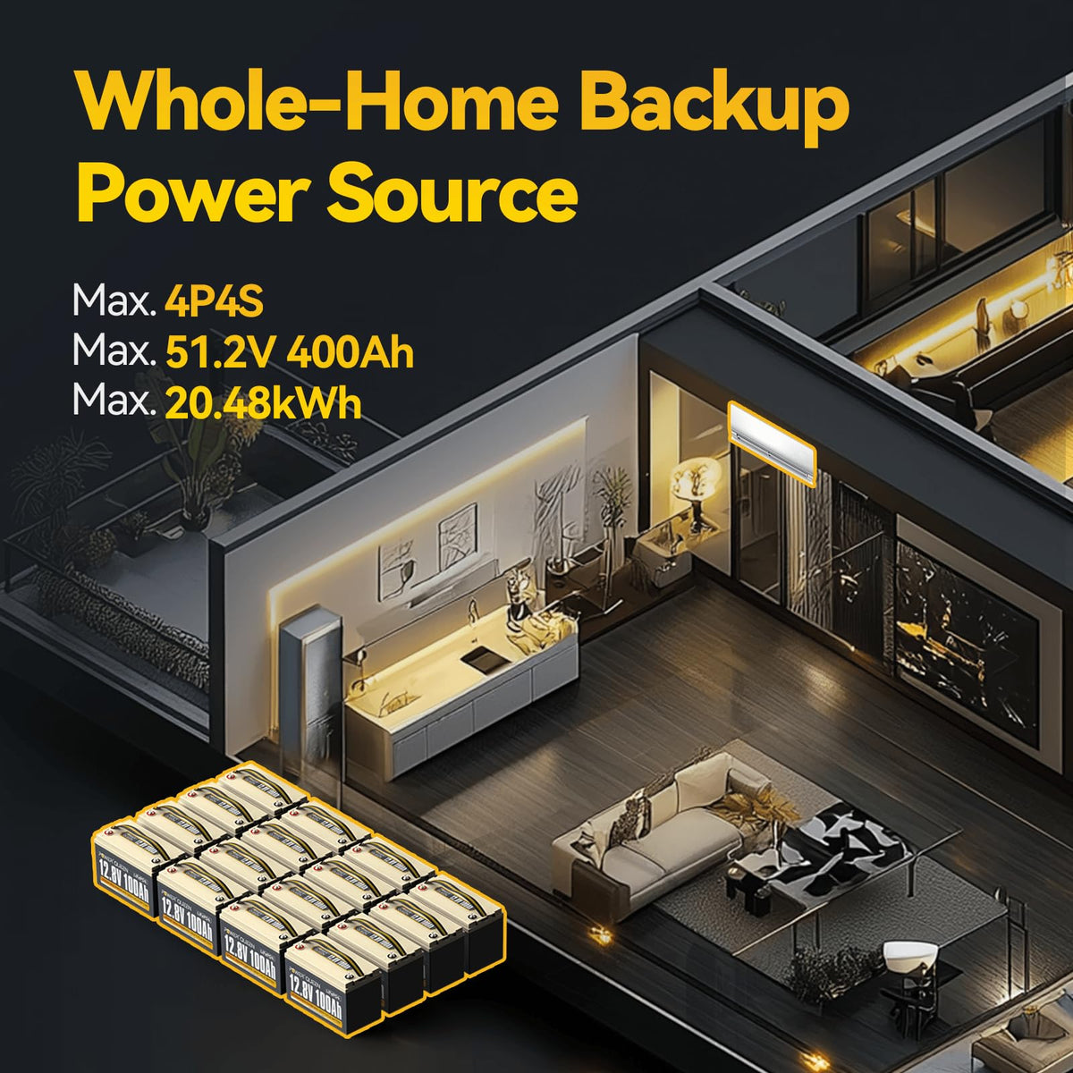 12V 100Ah Group 31 LiFePO4 Battery B427960
