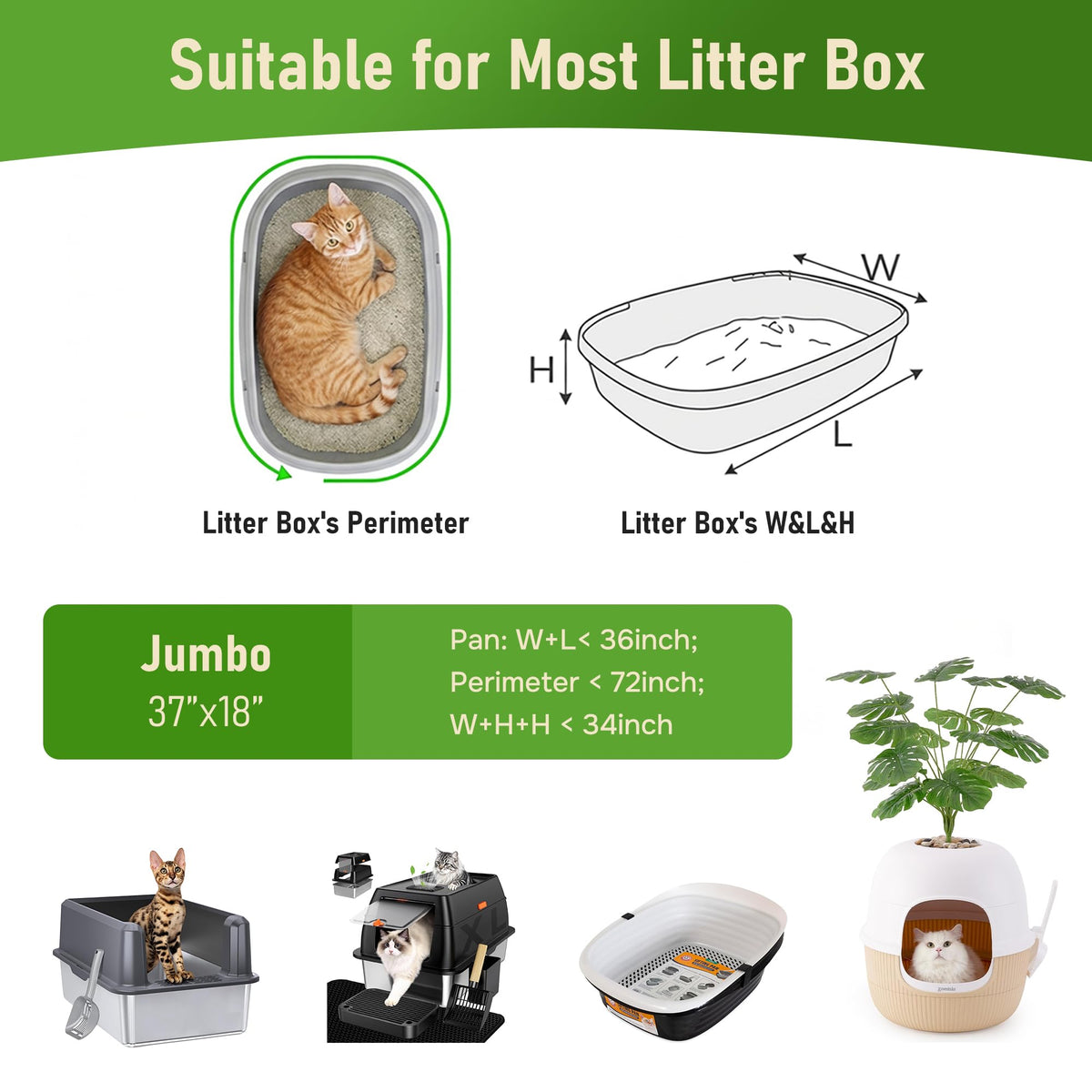 Cat Litter Box Liners Large 20 Count A380