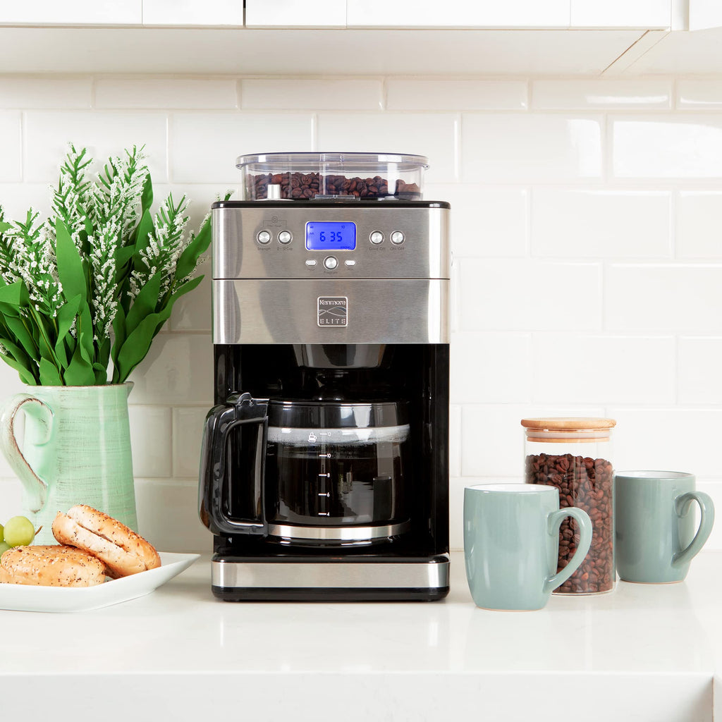 Grind and Brew 12 Cup Programmable Coffee Maker with Burr Grinder J25389