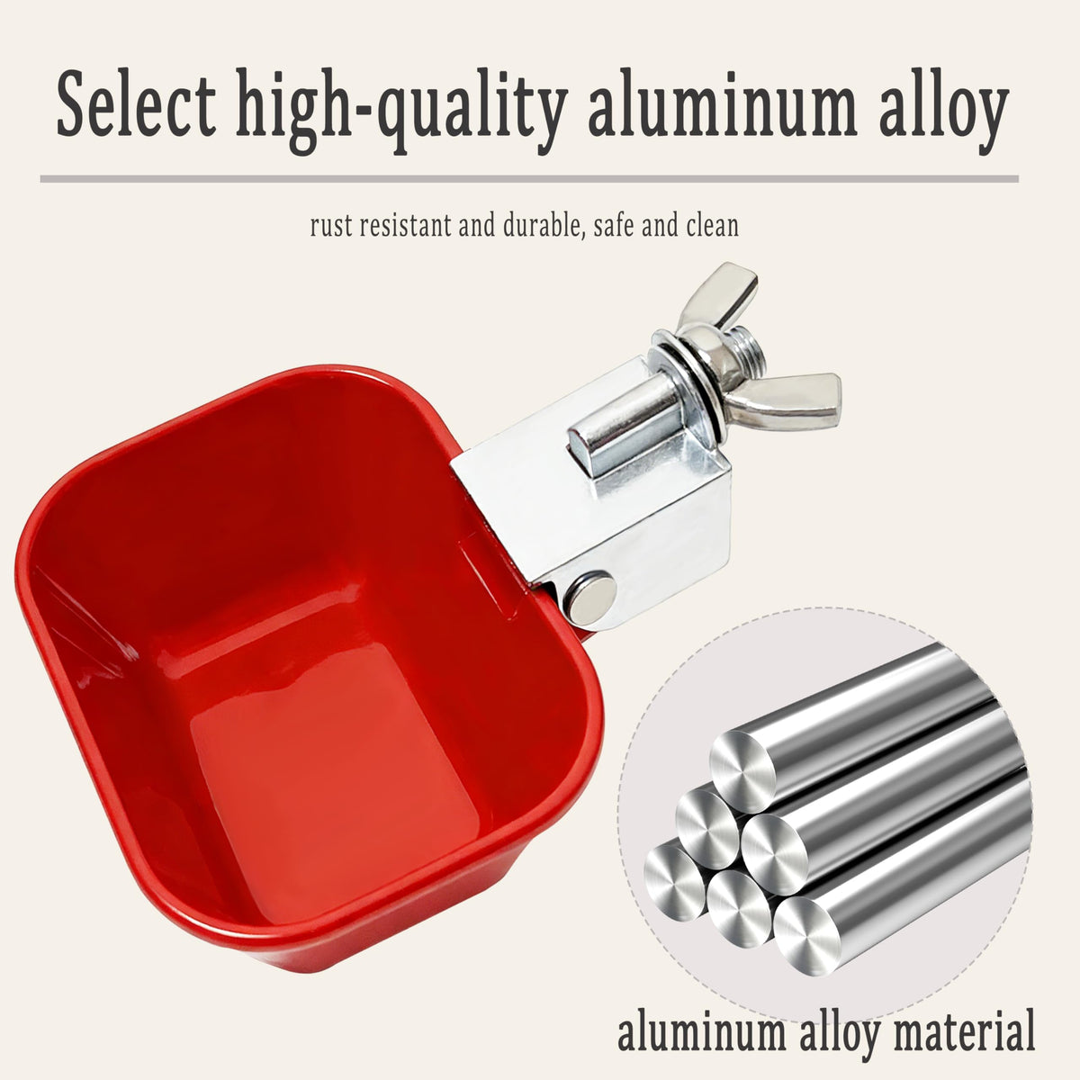 Aluminum Alloy Chicken Waterer Feeder M75503