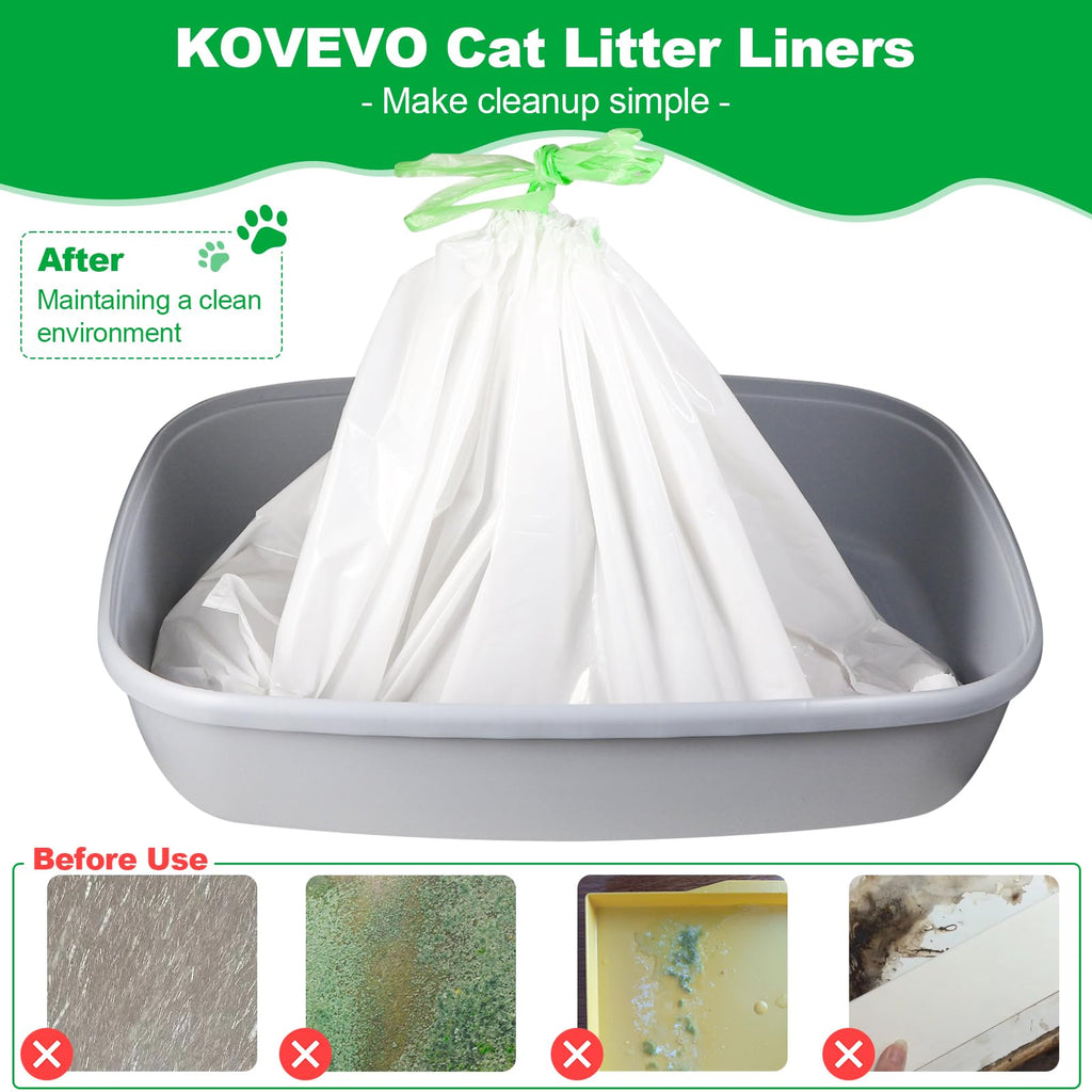 100 PCS Jumbo Cat Litter Box Liners 36"x19" H611827