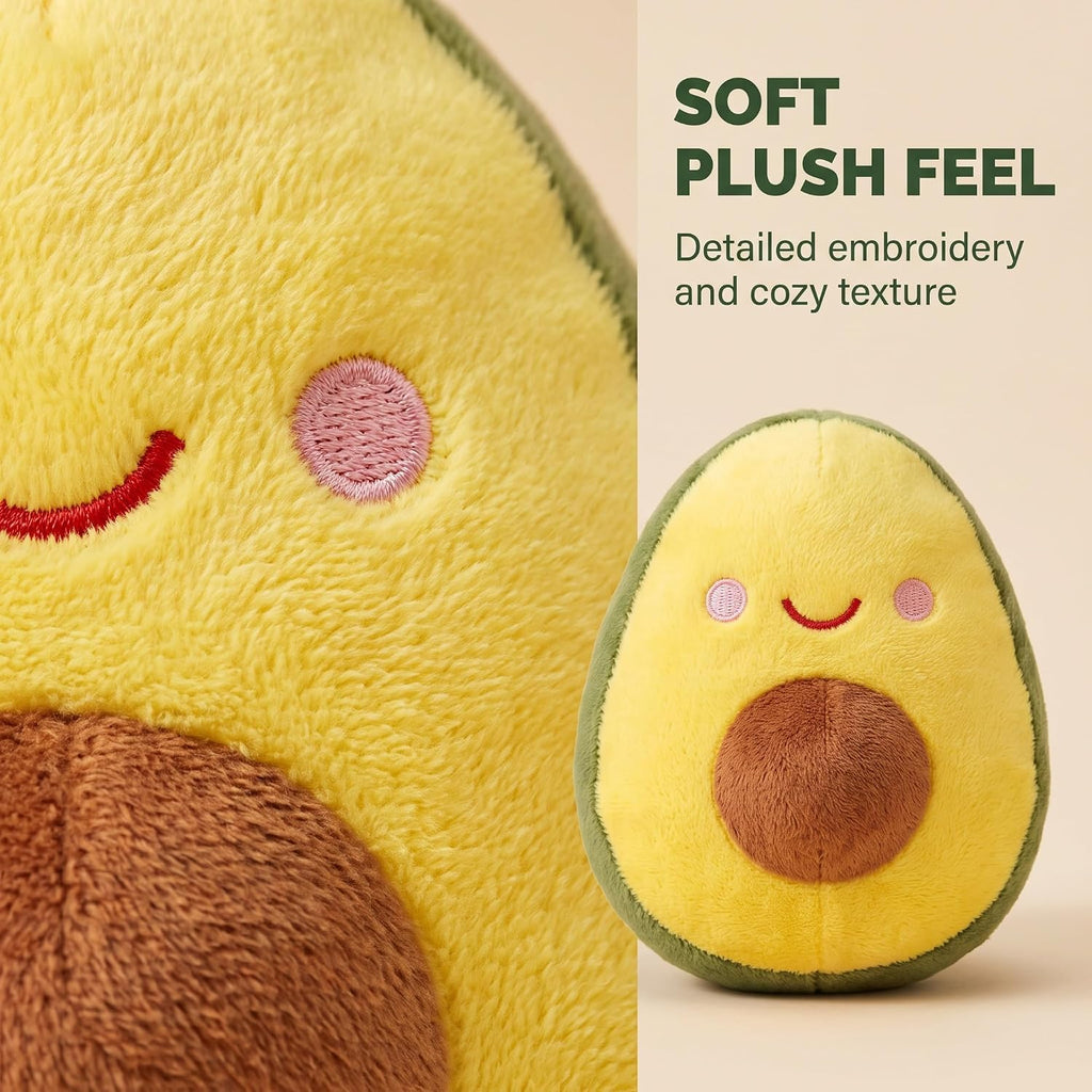 Yellow Soft Plush Avocado Dog Chew Toy J868087