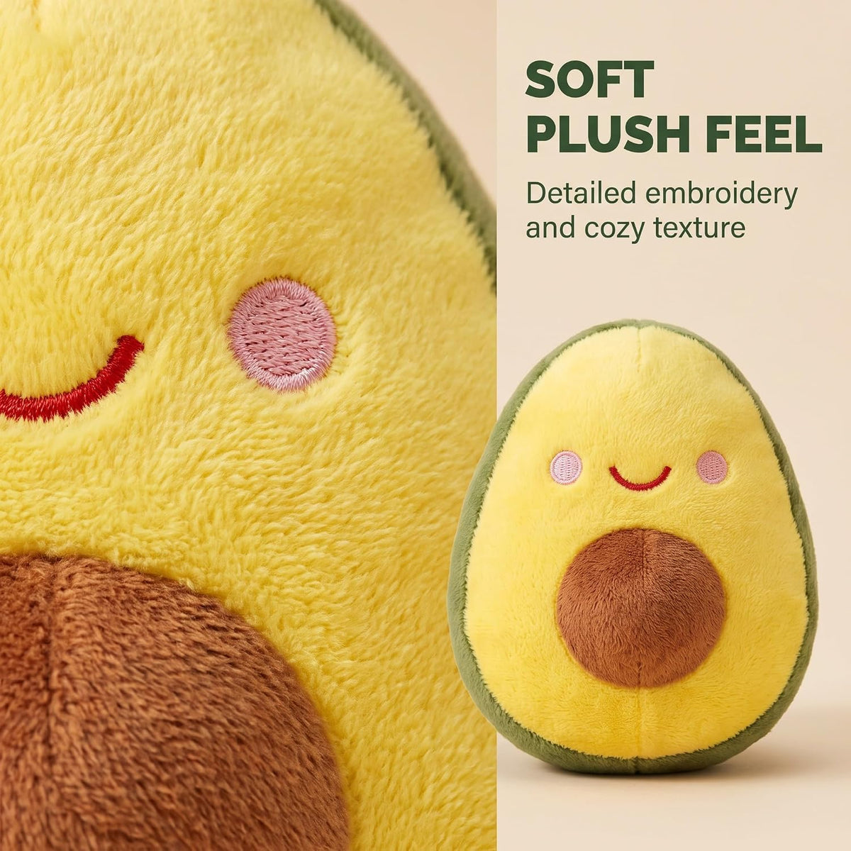 Yellow Soft Plush Avocado Dog Chew Toy J868087