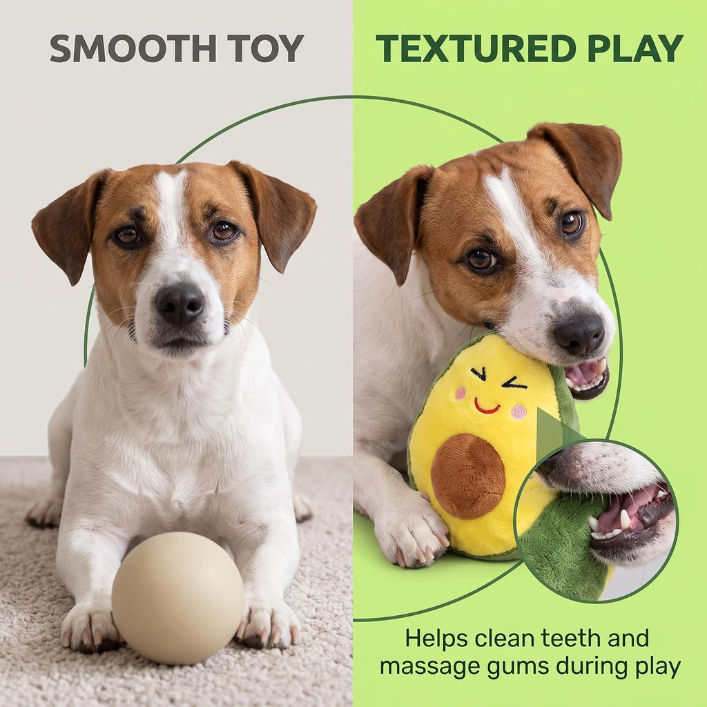 Yellow Soft Plush Avocado Dog Chew Toy J868087