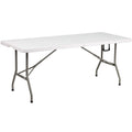 6-Foot Bi-Fold Granite White Plastic Folding Table L1879