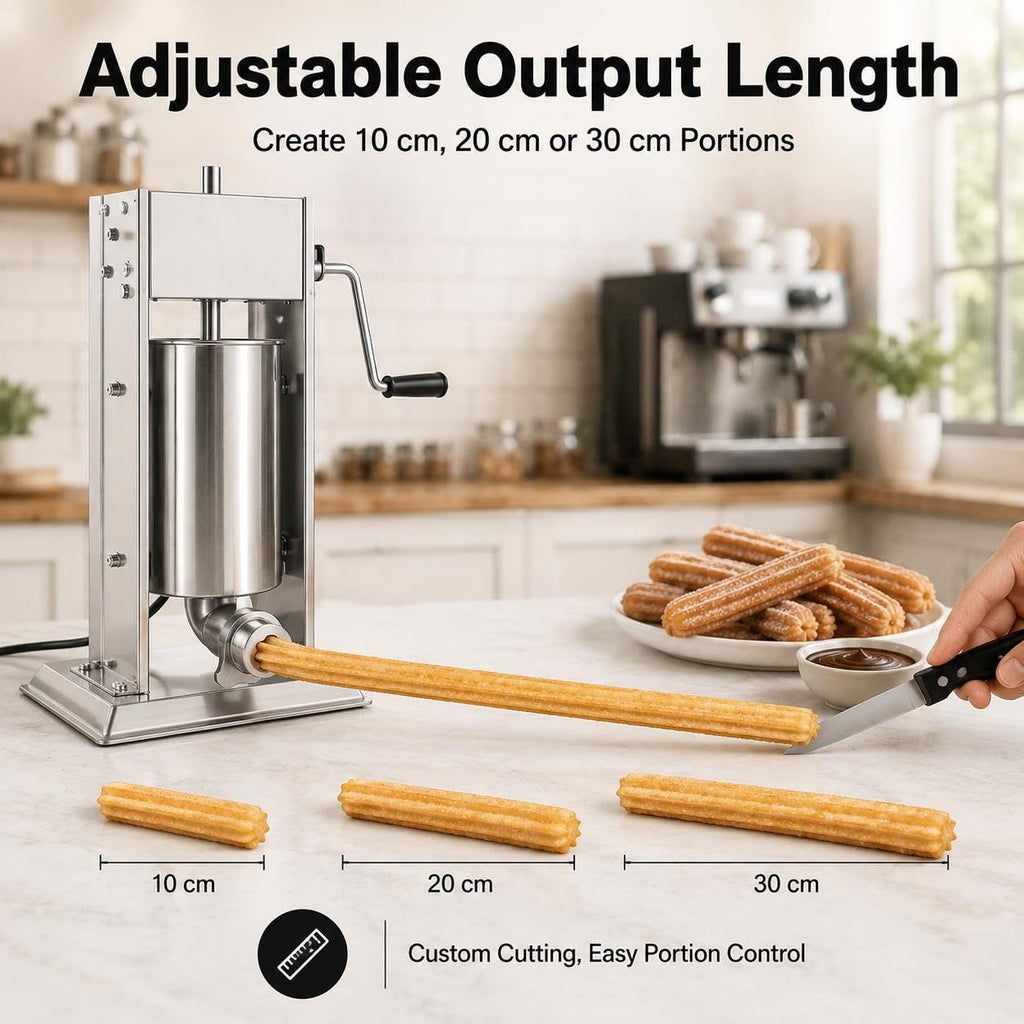 Manual Churro Maker & Sausage Filler, Stainless Steel X6040