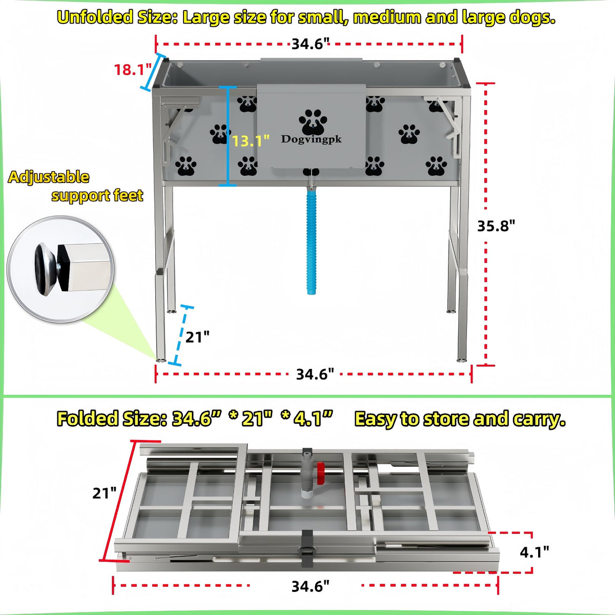 Portable Foldable Dog Bathtub E520