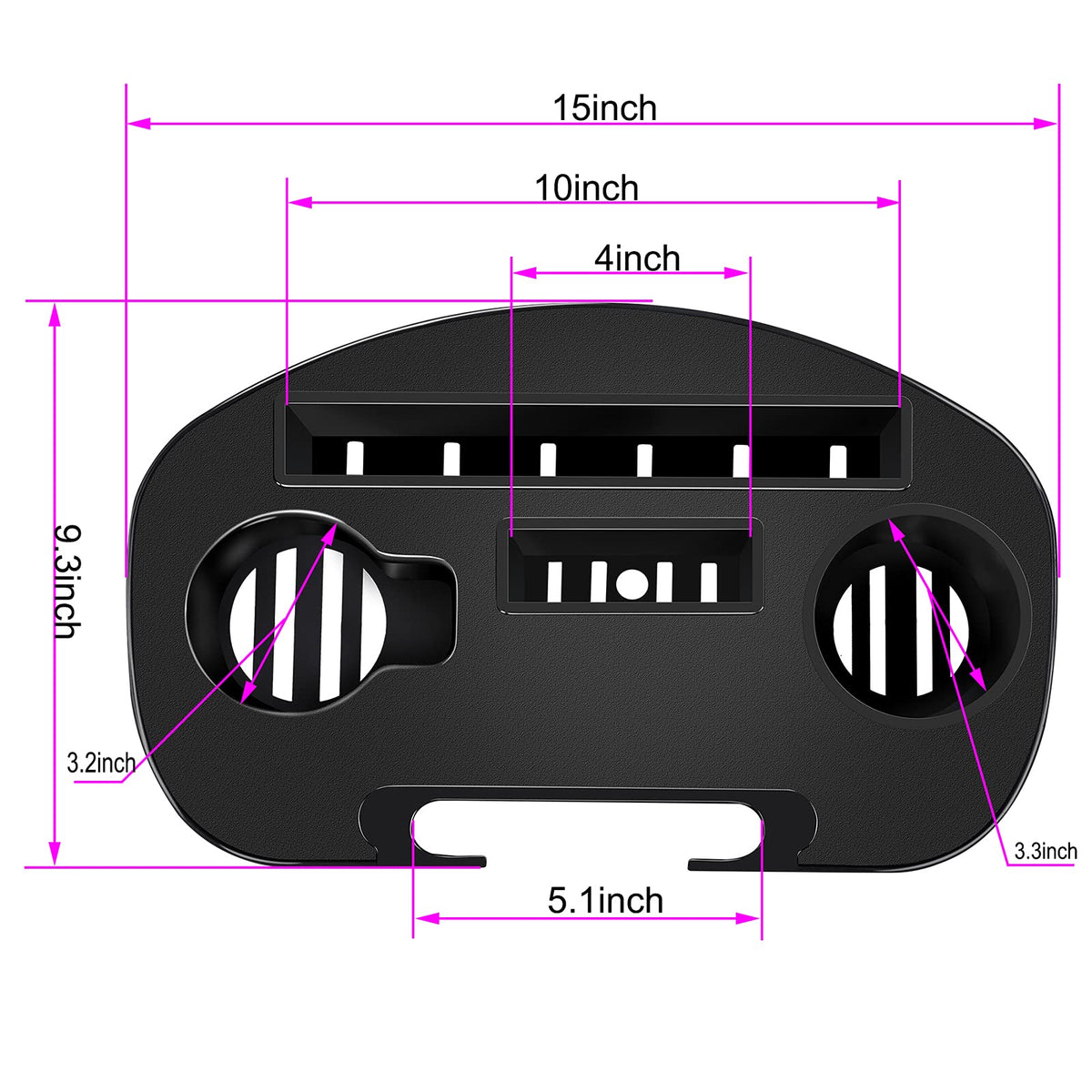 Zero Gravity Chair Tray 2 Pack Black A204213