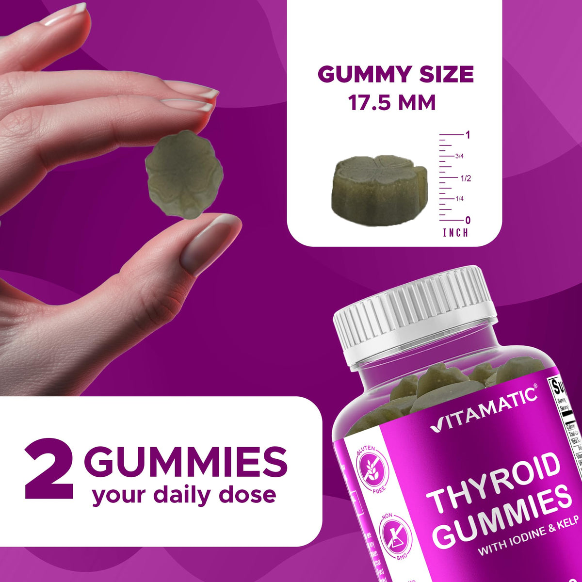Thyroid Gummies with Iodine & Kelp, 60 Gummies Z63335