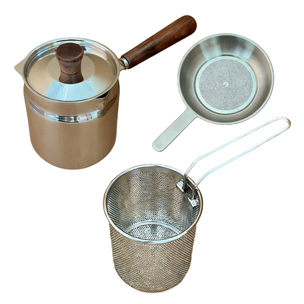 2 L 304 Stainless Steel Deep Fryer Pot Set with Basket and Lid H369299