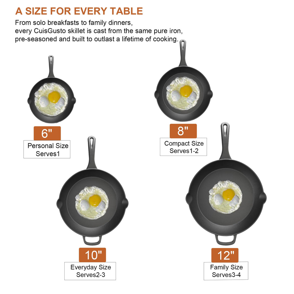 10 Inch Pre-Seasoned Cast Iron Skillet with Lid Z447