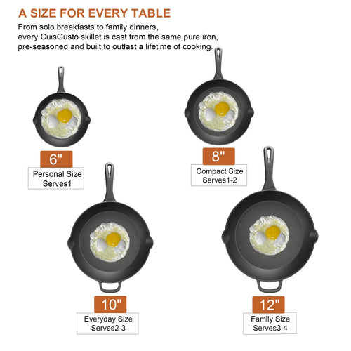 10 Inch Pre-Seasoned Cast Iron Skillet with Lid Z447