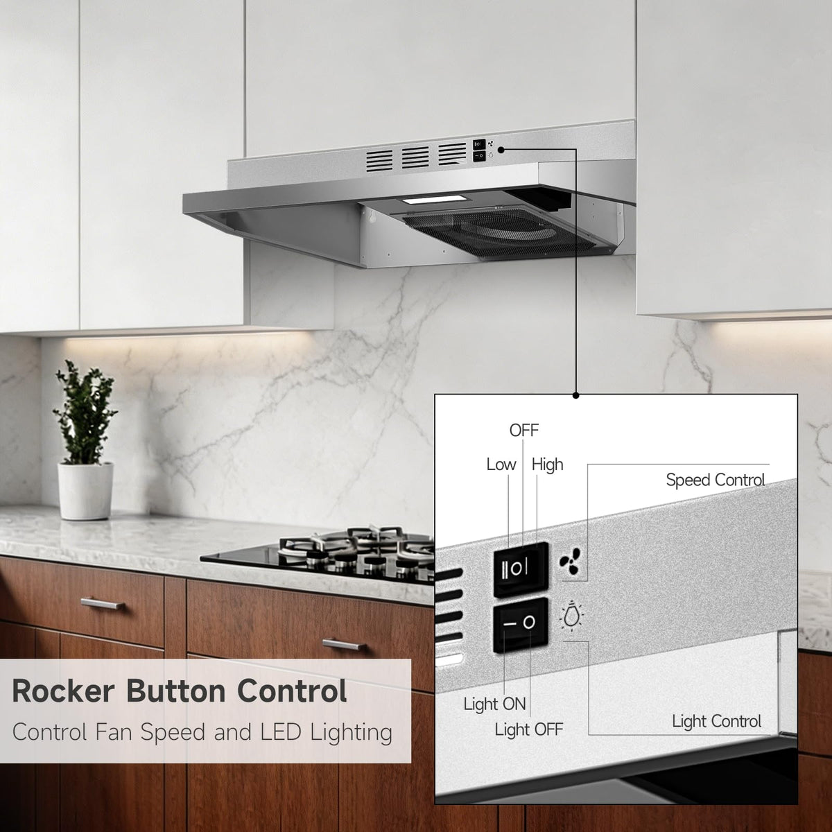 Stainless Steel Under Cabinet Range Hood W230