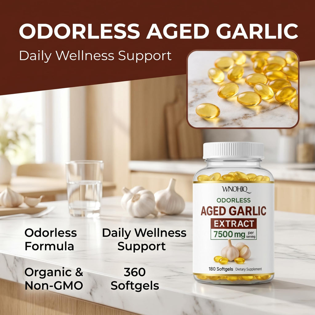 Aged Garlic Extract 360 Softgels Organic Non-GMO Gluten-Free B901