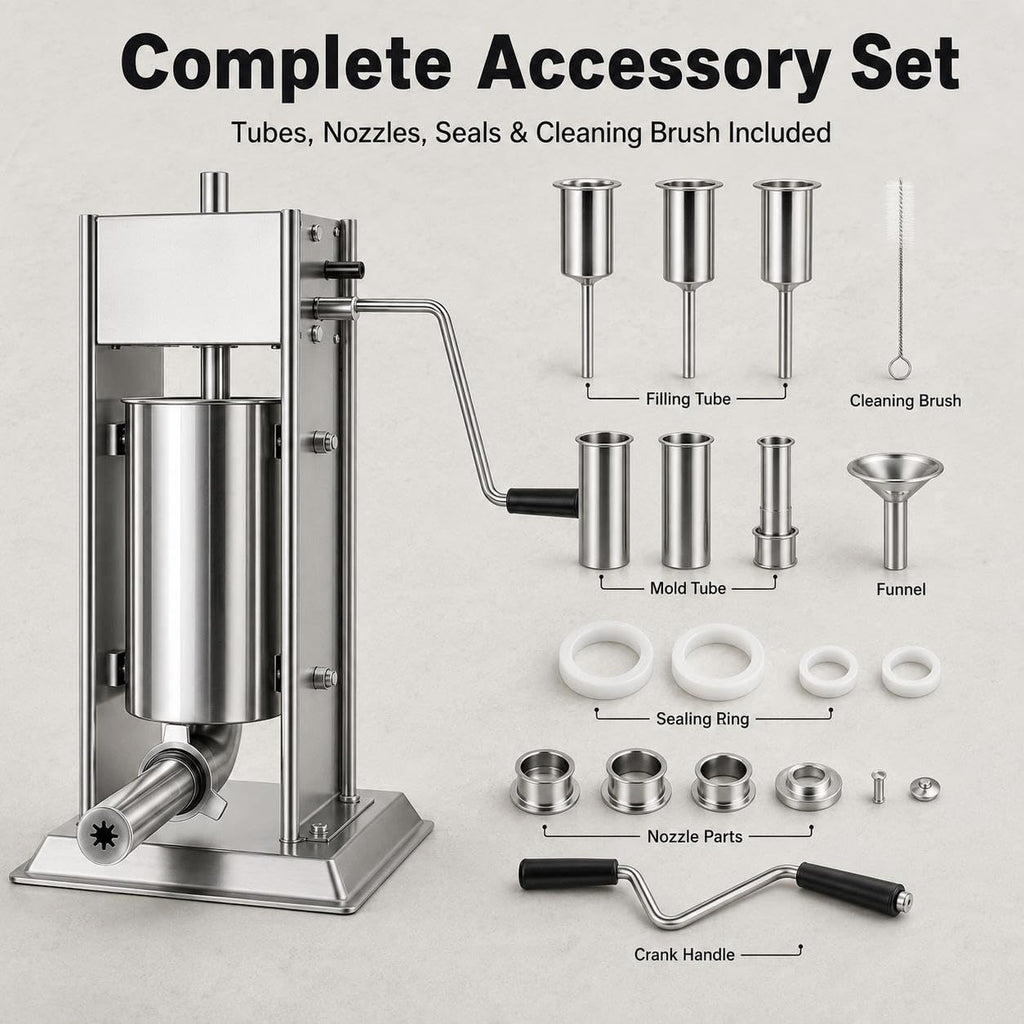 Manual Churro Maker & Sausage Filler, Stainless Steel X6040