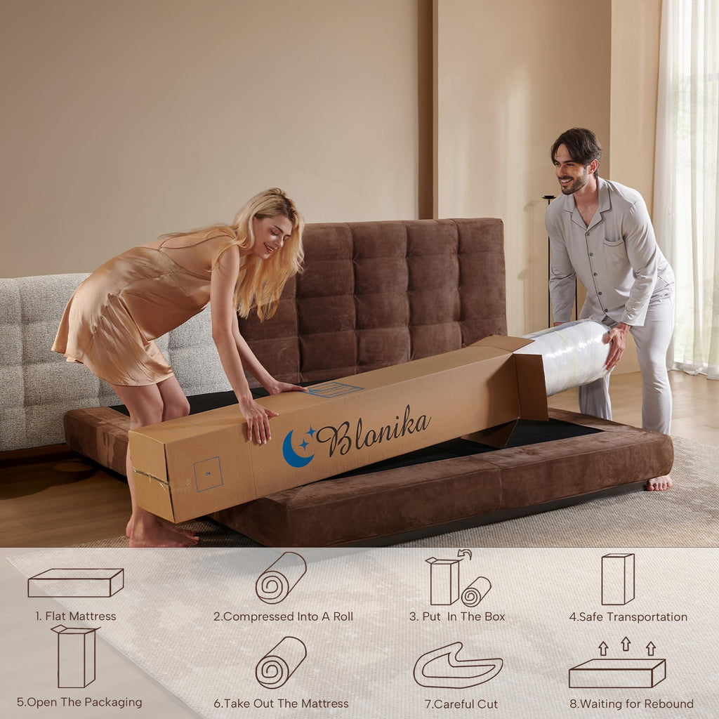 Full Size 12 Inch Memory Foam Pocket Spring Medium Firm Mattress B9801