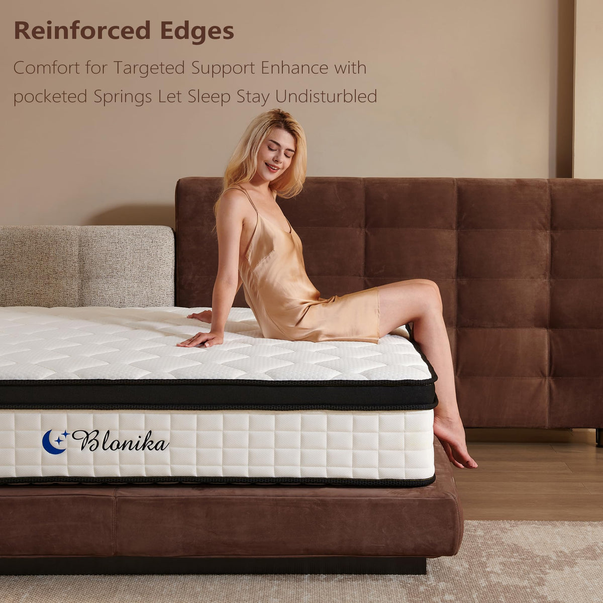 Full Size 12 Inch Memory Foam Pocket Spring Medium Firm Mattress B9801
