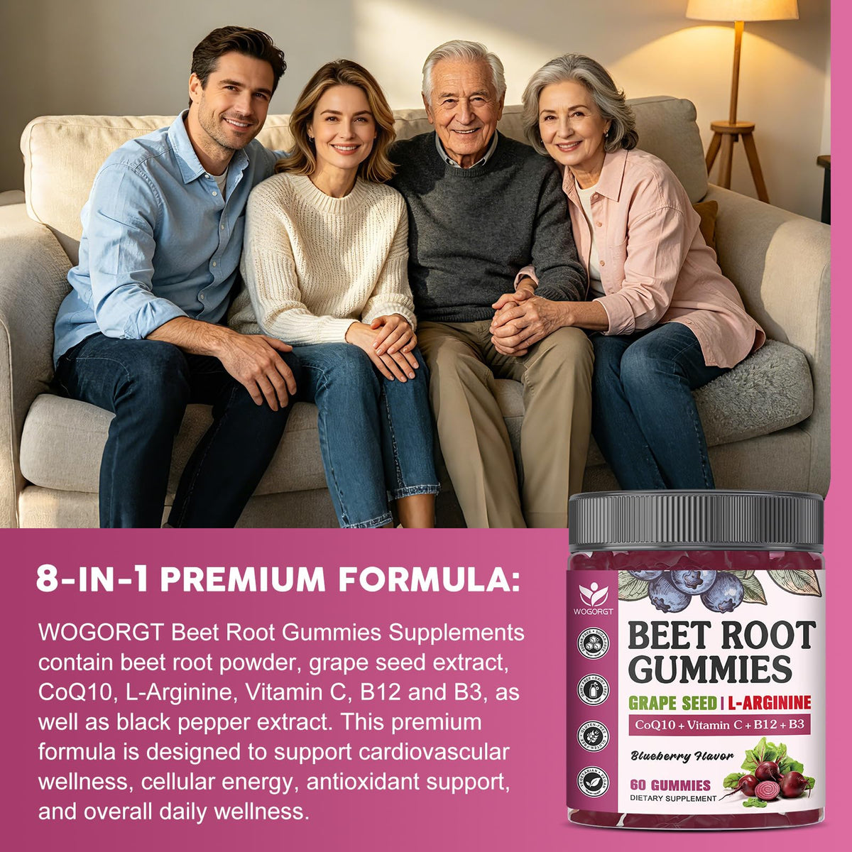 Sugar Free Beet Root Gummies 60 Ct I361739
