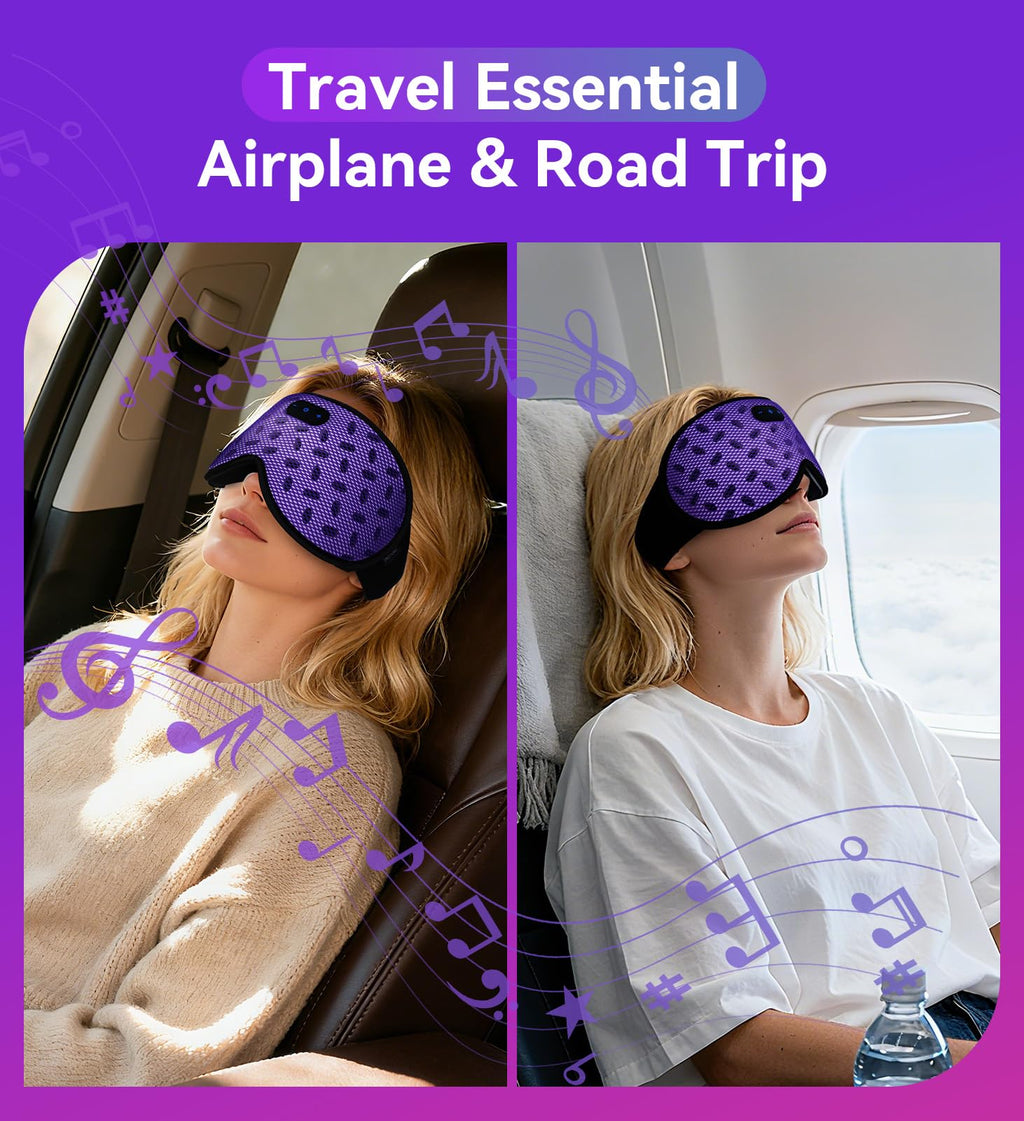Bluetooth 3D Contoured Sleeping Eye Mask Q45346