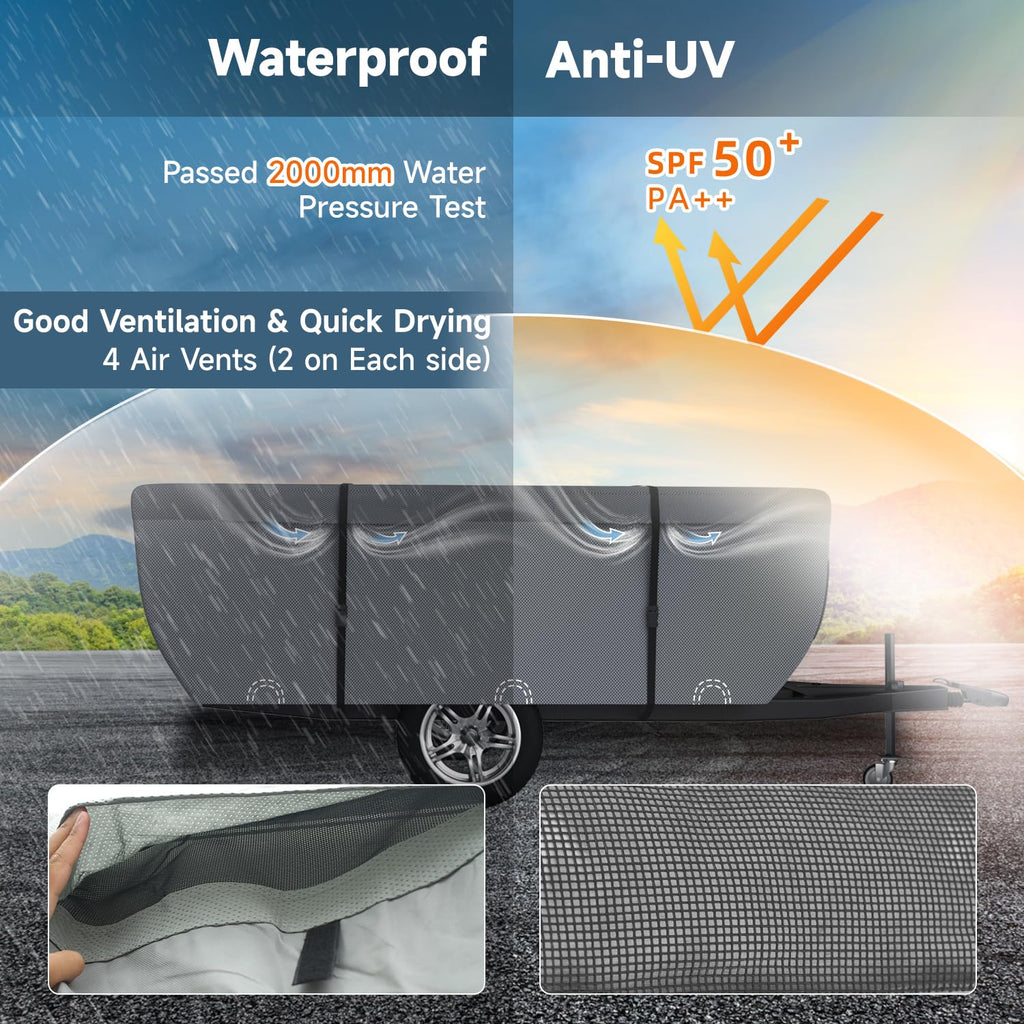 Waterproof Anti-UV Pop Up Camper Cover Fits 14'-16' Trailers L355938