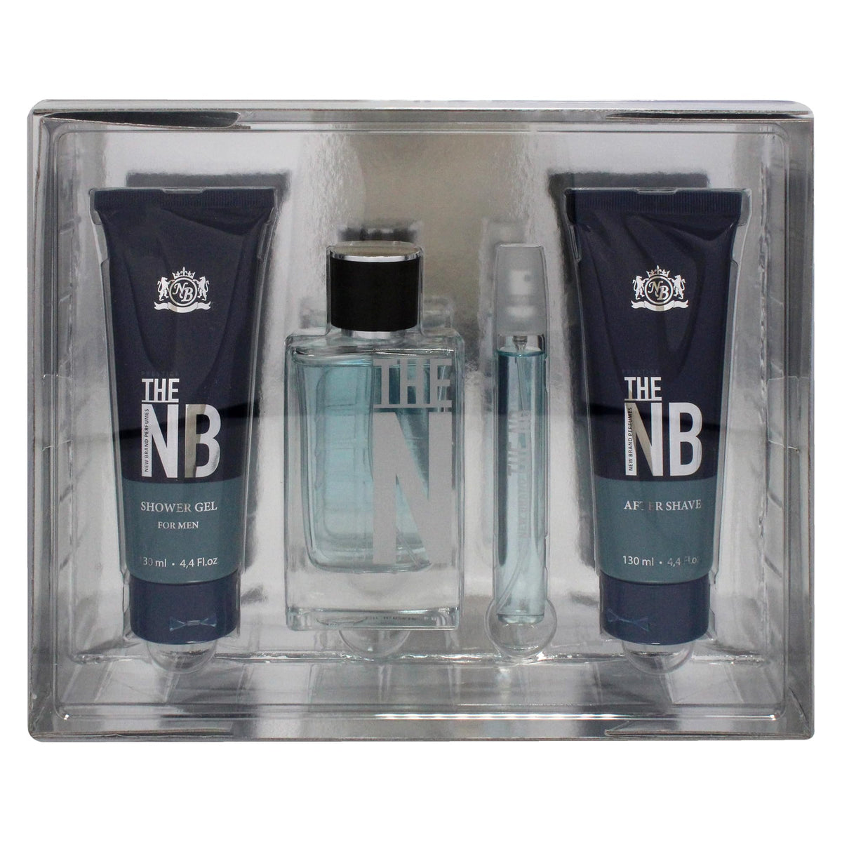 4 Pieces Eau de Toilette Spray Shower Gel After Shave Balm Gift Set Q41671