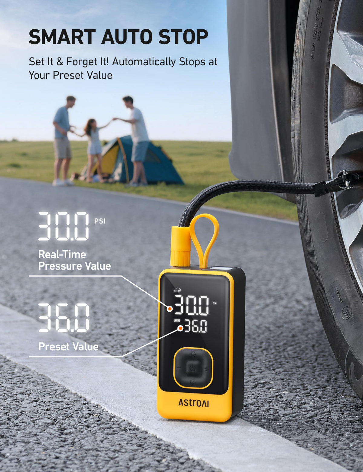 Portable Air Compressor 150PSI Car Bike Pump Y7950