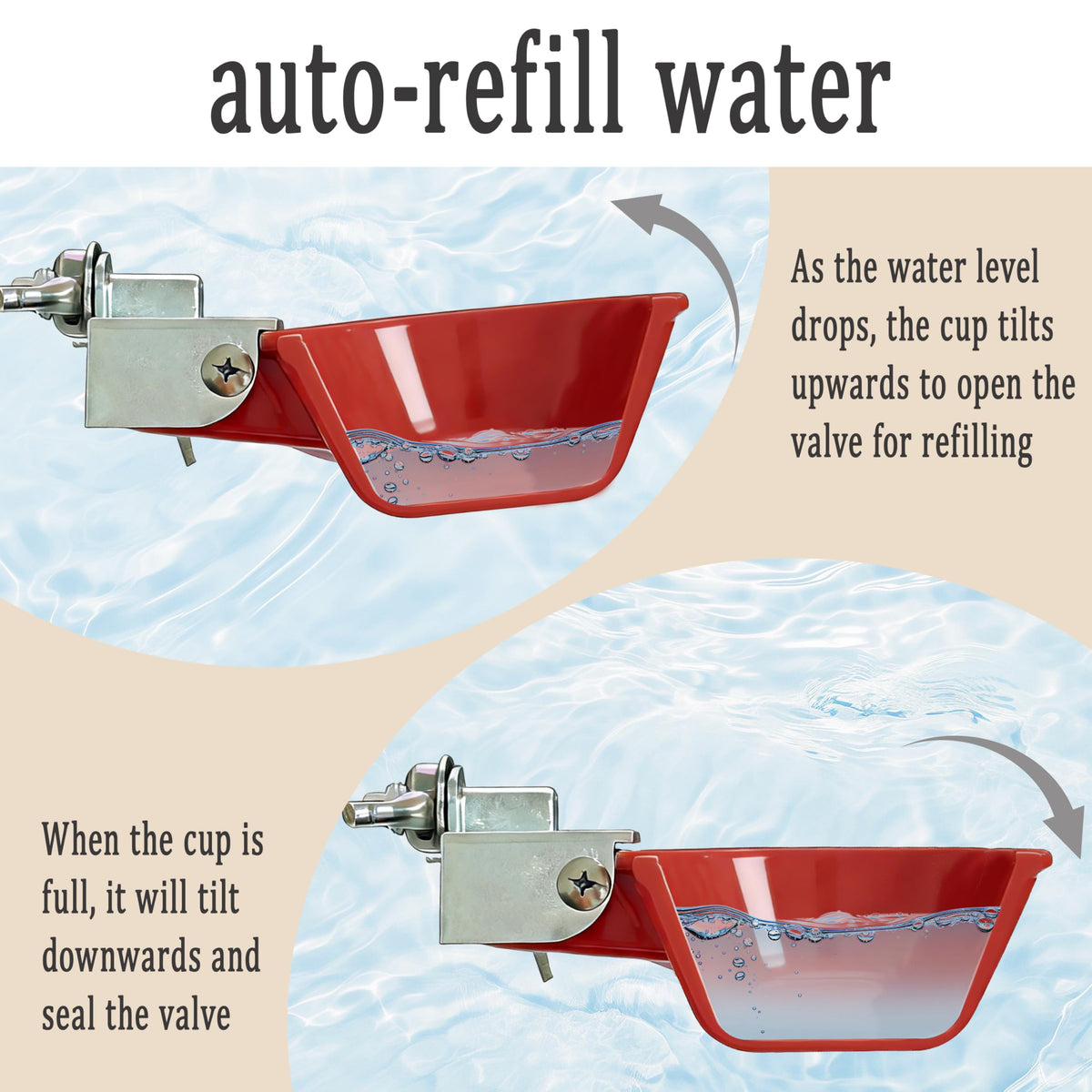Aluminum Alloy Chicken Waterer Feeder M75503