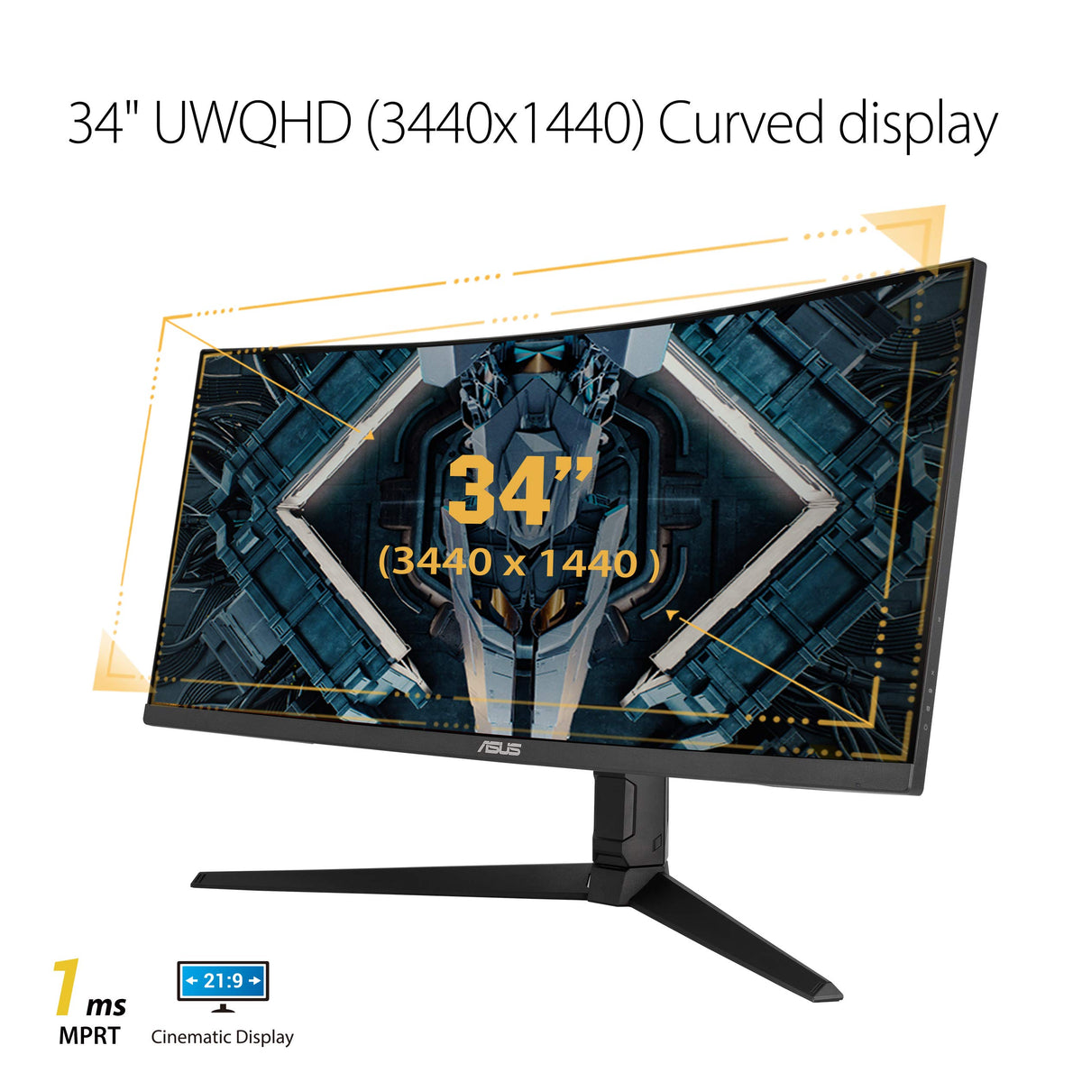 34 Inch 1440p 165Hz Ultrawide HDR Gaming Monitor I125248